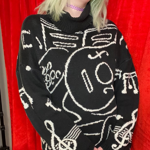 🎵🎶RARE vintage music notes sweater🎶 🎵 - Picture 10 of 10